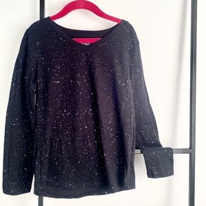 Cat & Jack Long Sleeve Black Glitter Tee